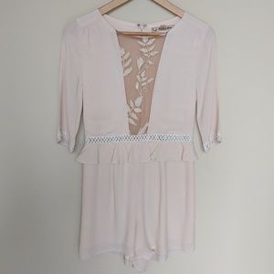 For Love & Lemons Dusty Pink Romper